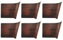 Set 6 Tovagliette Double Face 45x30x0,5 cm  in Plastica Villa d’Este Home Tivoli Wood Marrone scuro-1