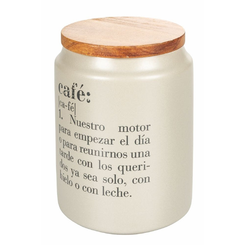 Barattolo Caffè con scritta "Café" 750 ml in Gres Villa D’este Home Tivoli Spagnolo-2