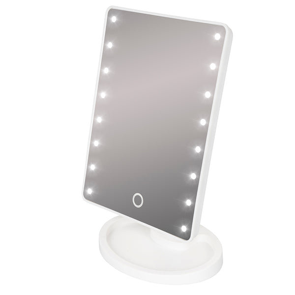 prezzo Specchio da Tavolo con LED per Trucco Make-Up Kooper  Bianco