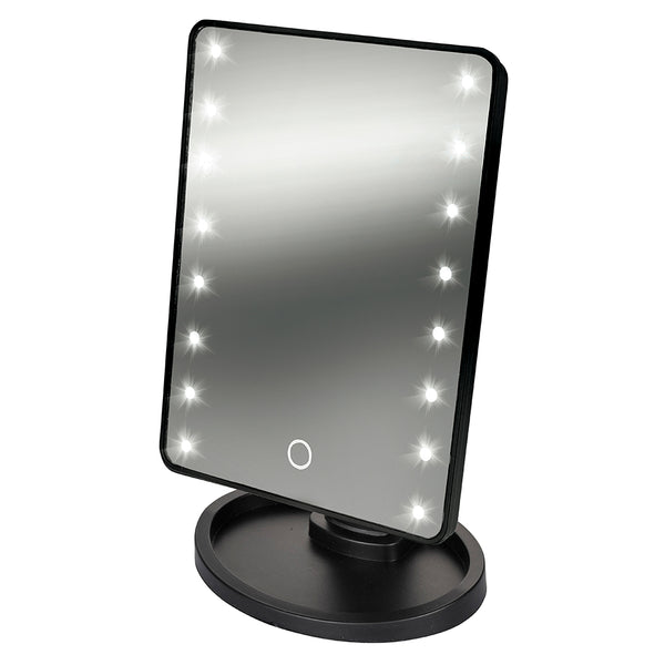 Specchio da Tavolo con LED per Trucco Make-Up Kooper  Nero acquista