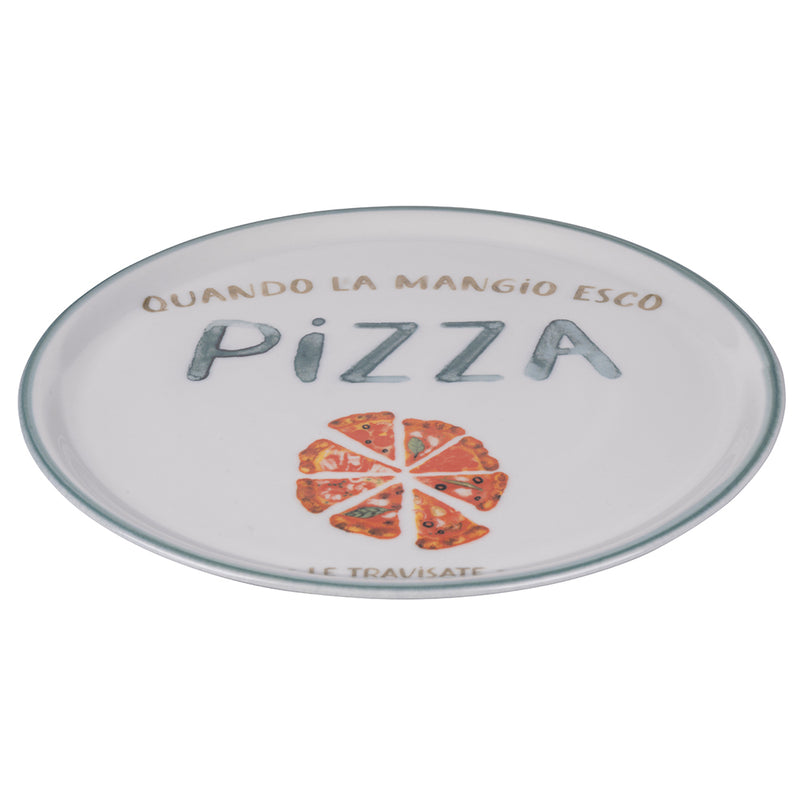 Set 4 Piatti Pizza Ø33x2 cm in Porcellana Villa D’este Home Tivoli Le Travisate Bianco-5