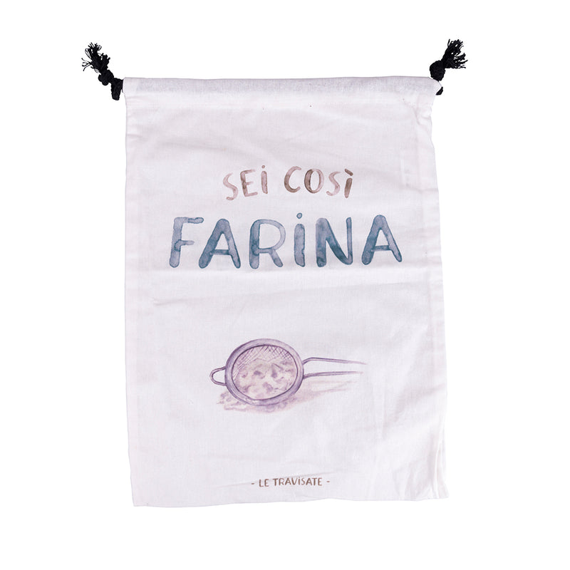Sacchetto Farina 40x30 cm in Cotone Villa D’este Home Tivoli Le Travisate Bianco-1
