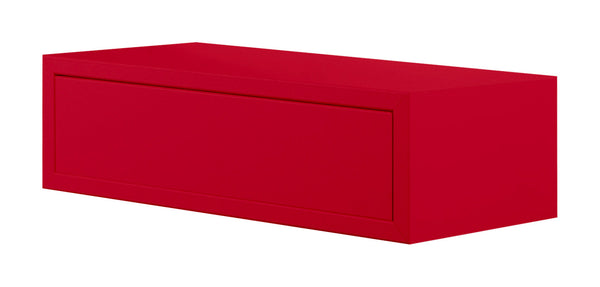 acquista Mensola da Parete 1 Cassetto 45x13,4x20 cm in Fibra di Legno Lego Rosso