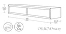 Mensola da Parete con 2 Cassetti 88,2x13,4x23,7 cm in Fibra di Legno Domino Maxi Rovere Sbiancato-6