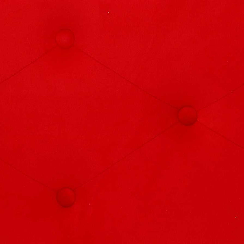 Pouf Contenitore 82x42xh41 cm in Tessuto Velluto Rosso-5