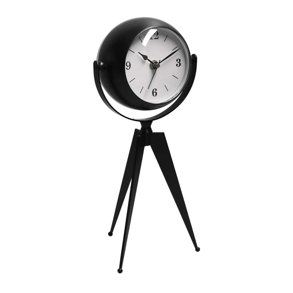 Orologio da Tavolo 14x11xh30 cm in Metallo Nero acquista