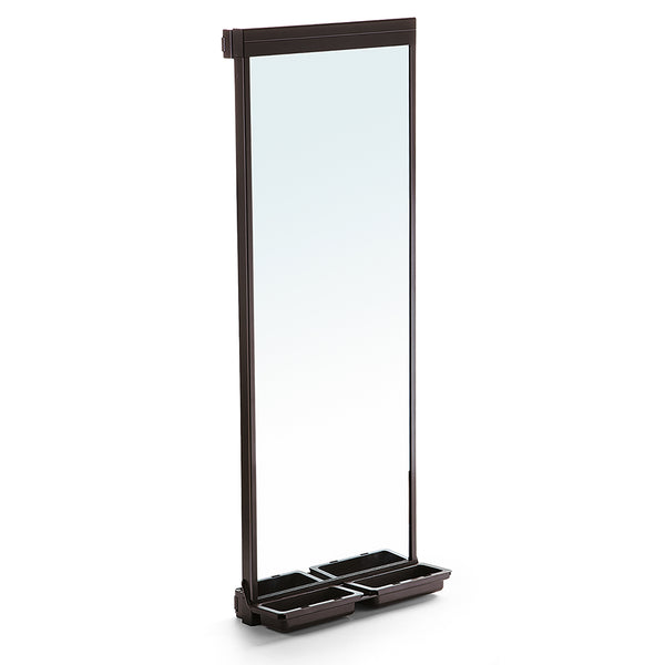 Specchio Estraibile per Armadio 113x41,5 cm Chiusura Soft Emuca Moka prezzo
