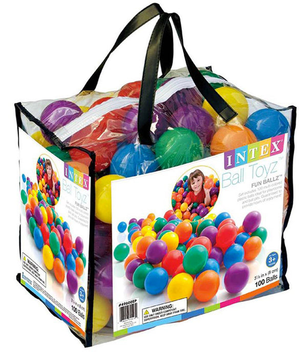 Set 100 Palline Colorate Ø8 cm con Sacca Intex Ball Toyz prezzo