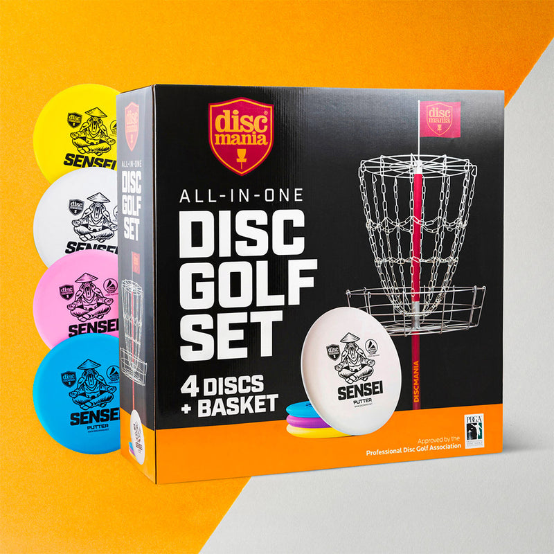 Set Disc Golf con Canestro Basket e 4 Dischi Multicolore-2