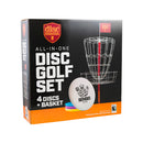 Set Disc Golf con Canestro Basket e 4 Dischi Multicolore-3