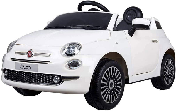 acquista Macchina Elettrica per Bambini 12V con Licenza Fiat 500 Bianca