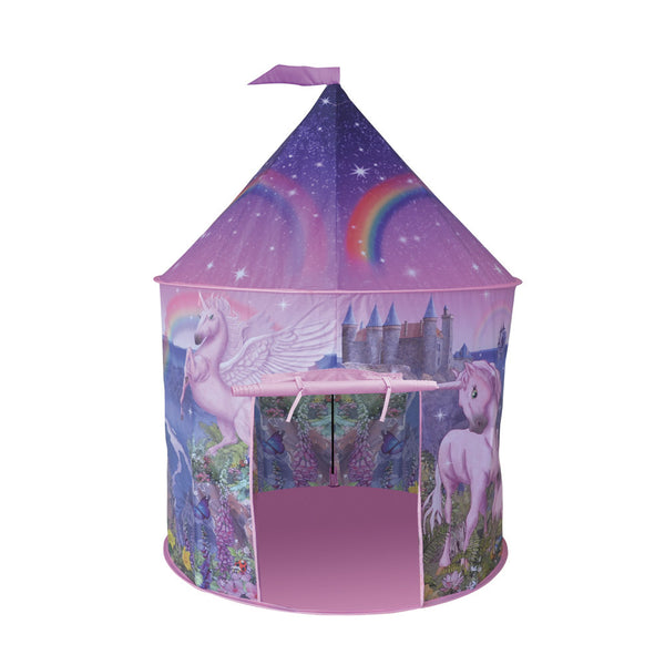 Tenda da Gioco per Bambini Ø 105x125 cm Struttura in Plastica Tubolare Magic Unicorn Rosa sconto