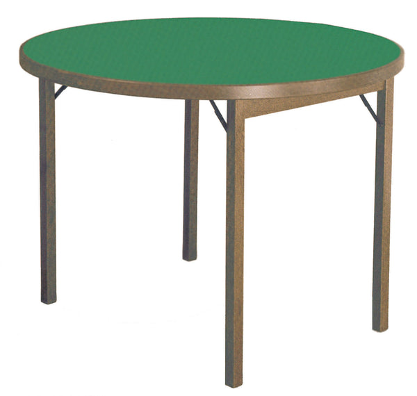 Tavolo da Gioco Rotondo Pieghevole Ø100 cm in Legno Panno Verde Del Fabbro Moon acquista