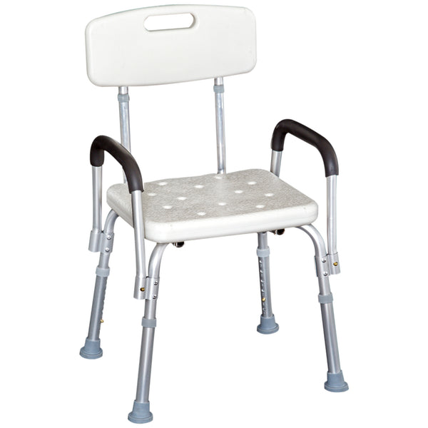 online Sedia per Doccia con braccioli - Sedile da vasca con schienale sedia regolabile in altezza