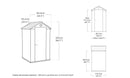 Casetta da Giardino Porta Attrezzi 125,8x117x205 cmin Evotech+ Keter Darwin 4x4 Verde-5