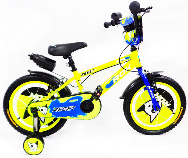 Bicicletta per Bambino 16" 2 Freni con Borraccia e Scudetto Frontale Gialla e Blu prezzo