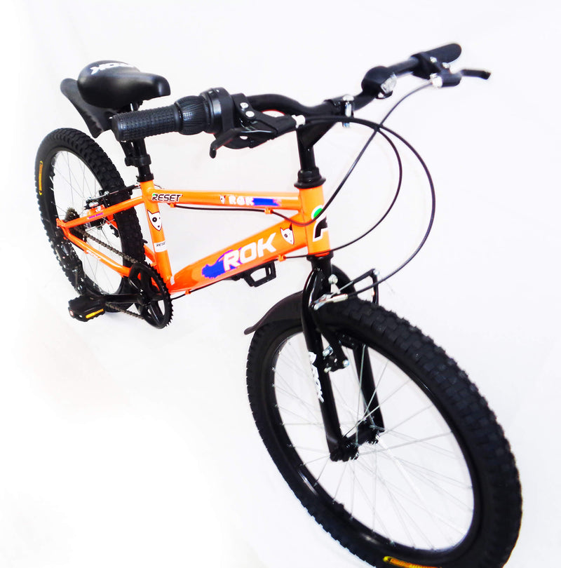 Bicicletta per Ragazzo 20" 6V con Borraccia e Scudetto Frontale Blu e Arancione-3