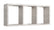 Mensola Rettangolare 3 Scomparti da Parete 70x30x15.5 cm in Fibra di Legno Tristano Rovere Grigio