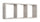 Mensola Rettangolare 3 Scomparti da Parete 70x30x15.5 cm in Fibra di Legno Tristano Rovere Grigio