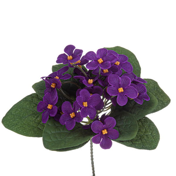 acquista Set 6 Cespugli Artificiali di Violetta Altezza 21 cm Viola