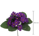 3 Cespugli Artificiali di Violetta Altezza 21 cm Viola-2