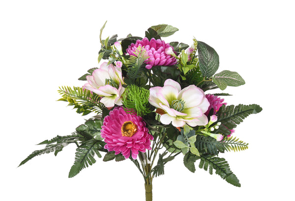 sconto Set 2 Bouquet Artificiale con Magnolia Altezza 60 cm Rosa