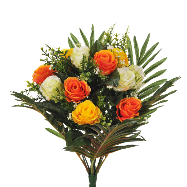 Set 2 Bouquet Artificiale di Rose in Boccio Altezza 48 cm Giallo acquista