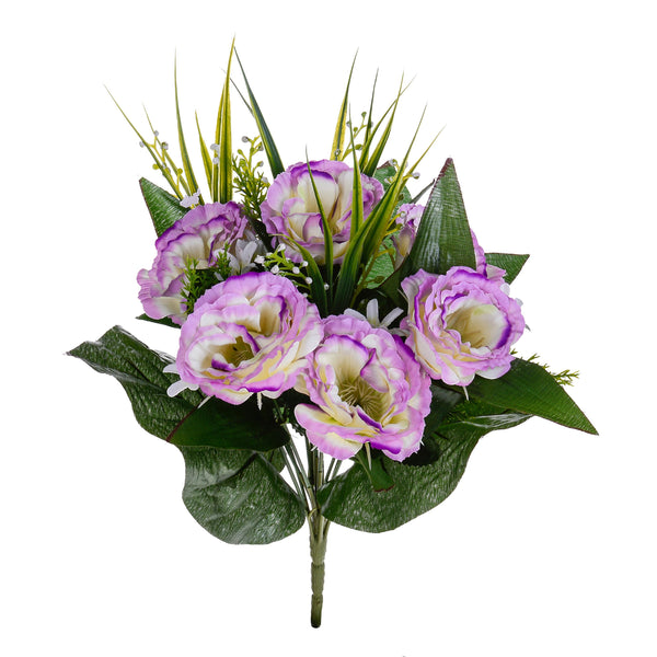 Set 3 Bouquet Artificiali di Lisiantus Altezza 32 cm Rosa acquista