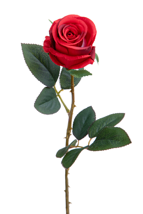 sconto Set 12 Rose Artificiali Boccio 65 cm rosso