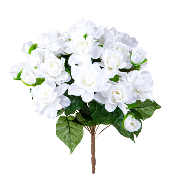 Set 2 Bouquet Artificiale di Gardenia Altezza 38 cm Bianco prezzo