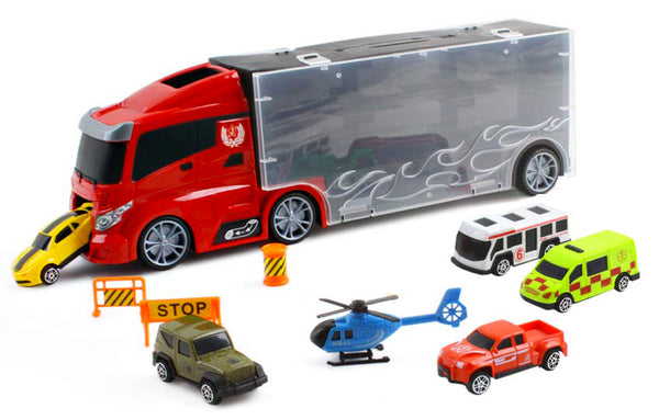 Camion Trasportatore con 6 Veicoli e Accessori Kids Joy online