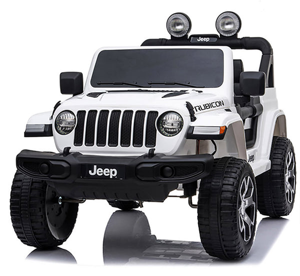 acquista Macchina Elettrica per Bambini 12V con Licenza Jeep Rubicon Bianca