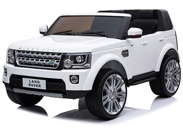 acquista Macchina Elettrica Suv per Bambini 2 Posti 12V con Licenza Land Rover Discovery 4 Bianca