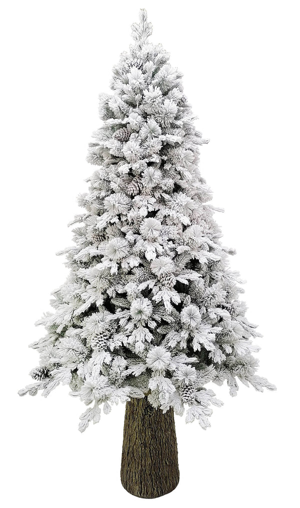 sconto Albero di Natale Artificiale Innevato 210 cm 39 Rami Cedro del Gargano Verde
