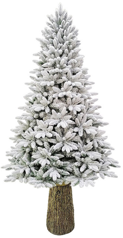 Albero di Natale Artificiale Innevato 240 cm 64 Rami con Tronco