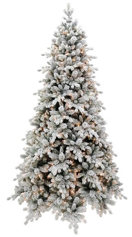 Albero di Natale Artificiale Innevato 210 cm 55 Rami 450 Luci LED Farnetto del Gargano Verde sconto