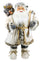 Pupazzo Babbo Natale H60 cm con Vestiti in Tessuto Bianco