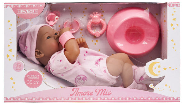 Bambola Bebè Amore Mio H35 cm con Accessori Rosa acquista
