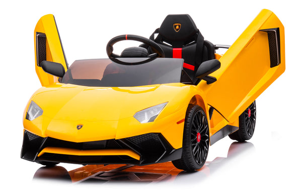 Macchina Elettrica per Bambini 12V con Licenza Lamborghini Aventador Gialla acquista