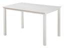 Tavolo da Giardino 120x80x75 cm in Metallo e ABS Kev Bianco-1