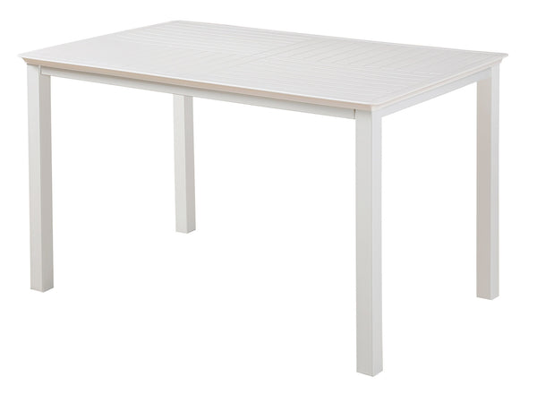 Tavolo da Giardino 120x80x75 cm in Metallo e ABS Kev Bianco acquista
