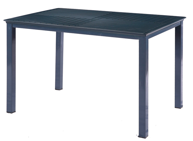 Tavolo da Giardino 120x80x75 cm in Metallo e ABS Kev Nero-1