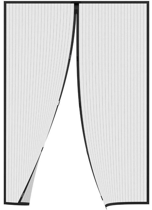 Tenda Zanzariera Magnetica 18 Magneti 100x220 cm per Porte e Finestre Nera sconto