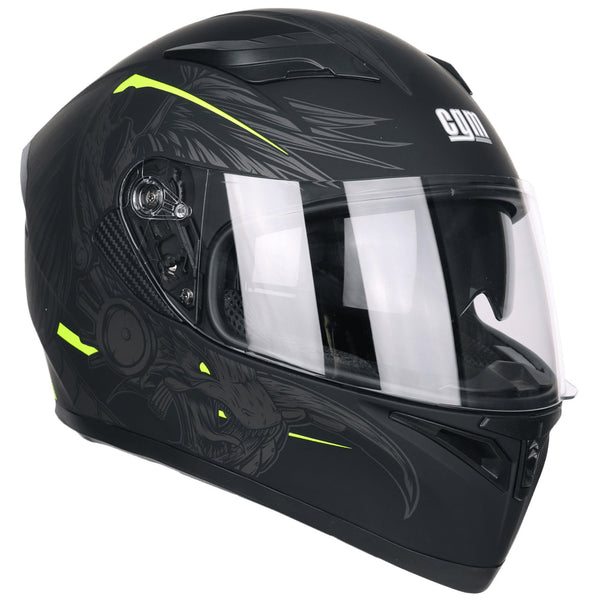 online Casco Integrale per Scooter Visiera Lunga CGM Tampere Indian 316S Giallo Fluo Opaco Varie Misure