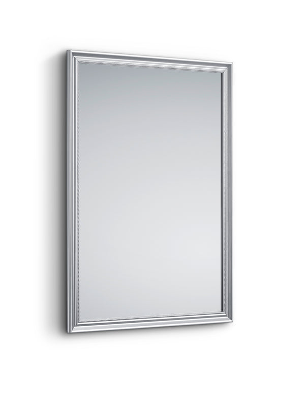 Specchio da Parete 50x70x1,9 cm in Plastica Frieda Argento sconto