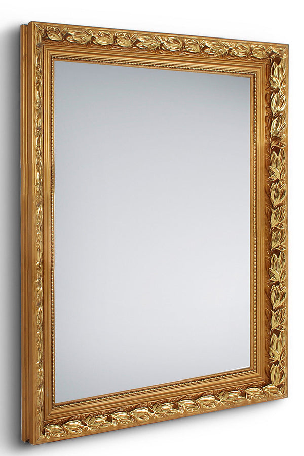 Specchio da Parete 55x70x3,5 cm in Legno Tanja Oro acquista