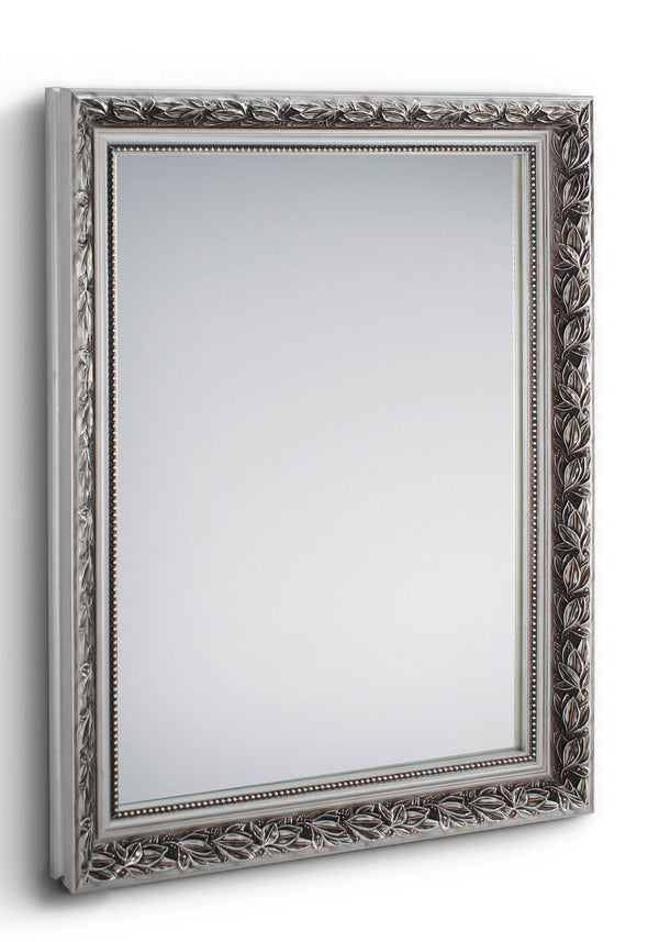 Specchio da Parete 55x70x3,5 cm in Legno Tanja Argento online
