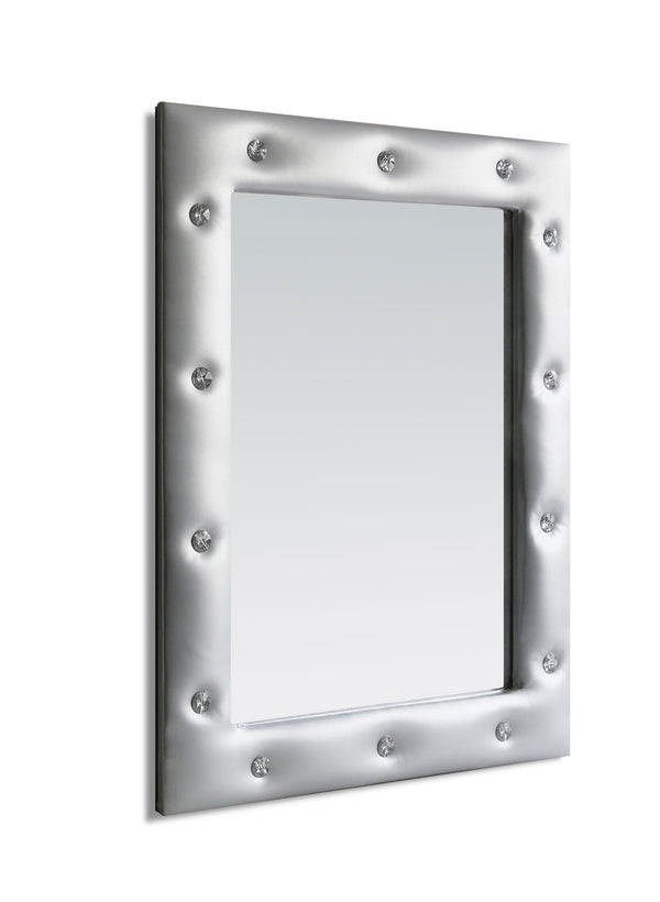 Specchio da Parete 50x70x2,5 cm in Plastica Naomi Argento sconto