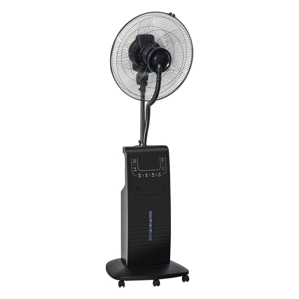 online Ventilatore a Piantana Ø44,5 cm con Nebulizzatore ad Acqua e Telecomando Nero