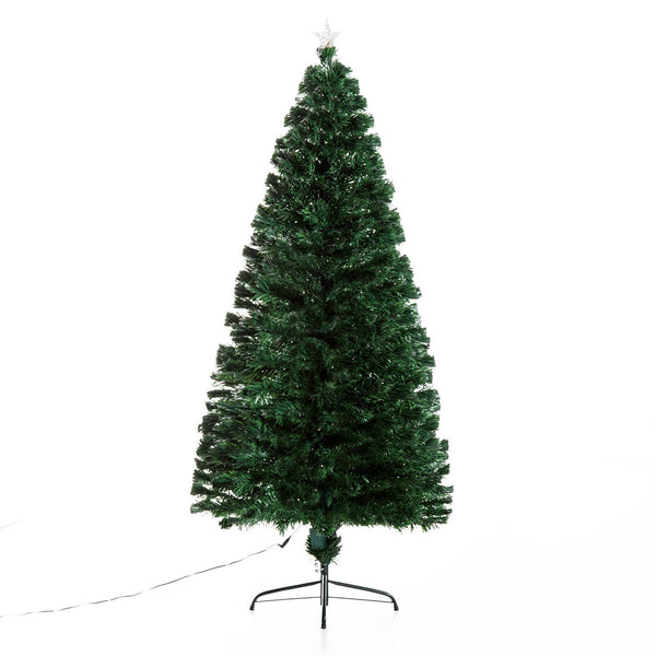 prezzo Albero di Natale Artificiale 180 cm 230 Rami in PVC con Luci LED Verde